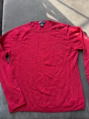 Classic Crewneck Cashmere Sweater in Bright Red by Griffey